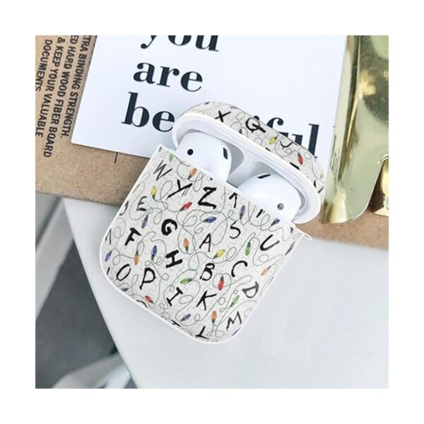 Funda para AirPods 1 y 2 Stranger Letter Things White Full_5