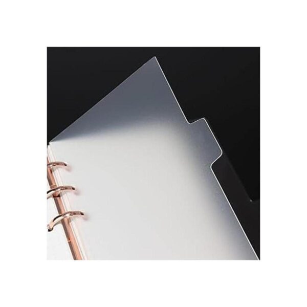 Divisores de carpeta de 6 pestañas transparentes A5 con_3