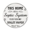 FaCraft Letrero de baño con sistema séptico letrero de