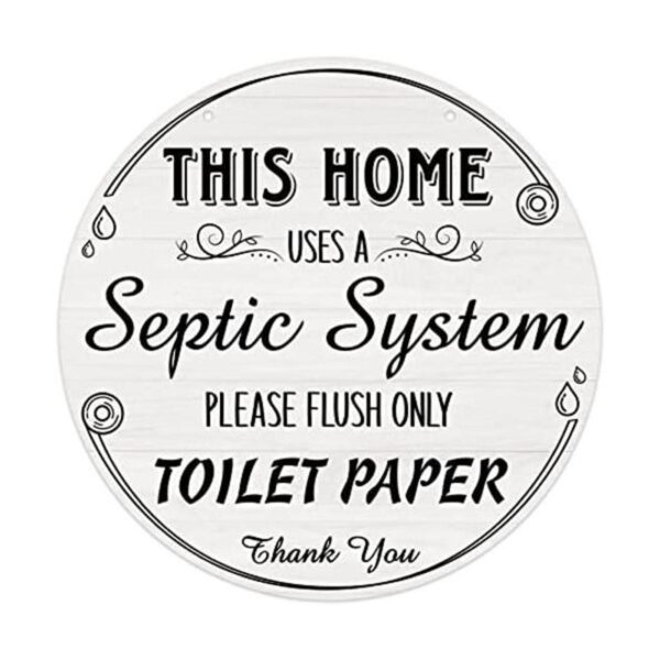 FaCraft Letrero de baño con sistema séptico letrero de