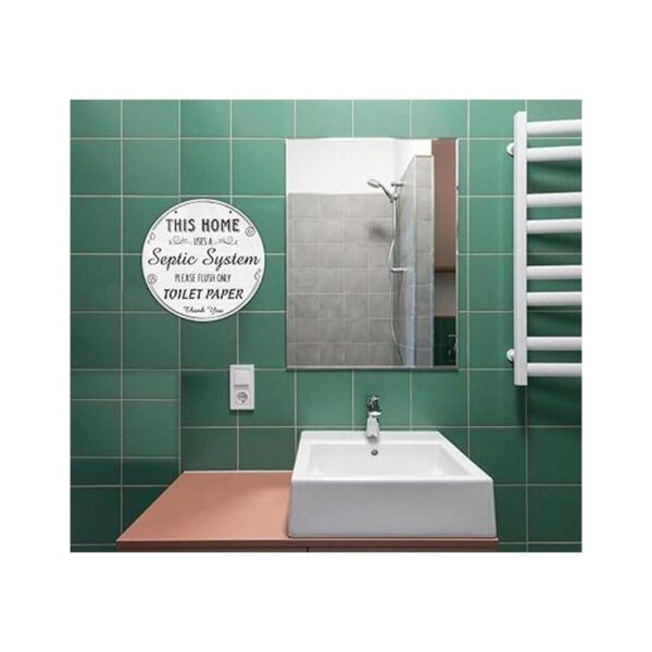 FaCraft Letrero de baño con sistema séptico letrero de