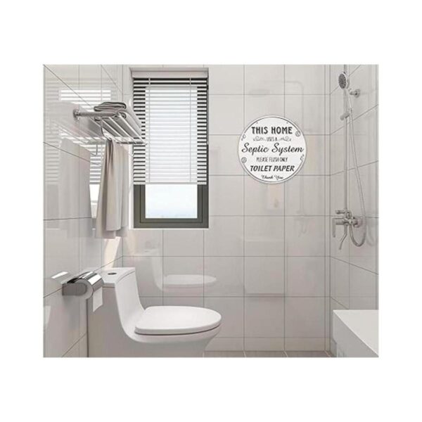 FaCraft Letrero de baño con sistema séptico letrero de