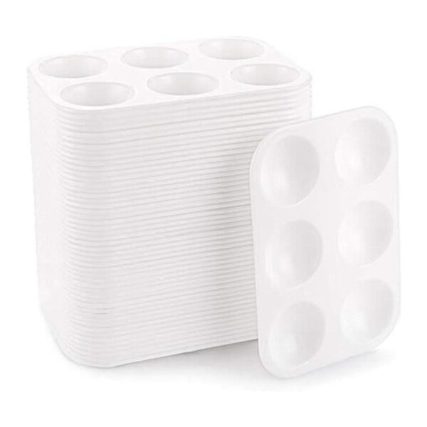 Cedilis 50 bandejas de pintura de color blanco bandeja_1