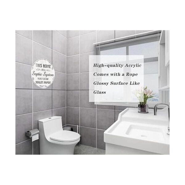 FaCraft Letrero de baño con sistema séptico letrero de