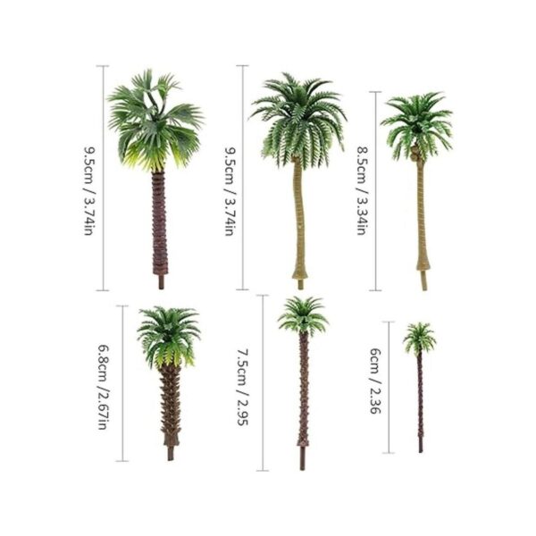 Darovly 30 piezas de palmeras modelo árboles de 5 a 3.5
