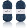 NICEEC 2 madejas de hilo de tela para tejer crochet hilo_1