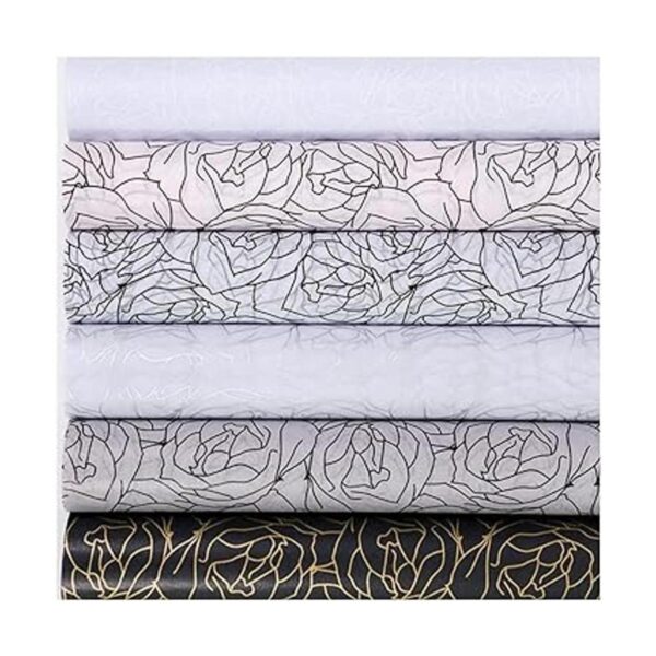 Hojas de papel de envoltura de pañuelos de flores