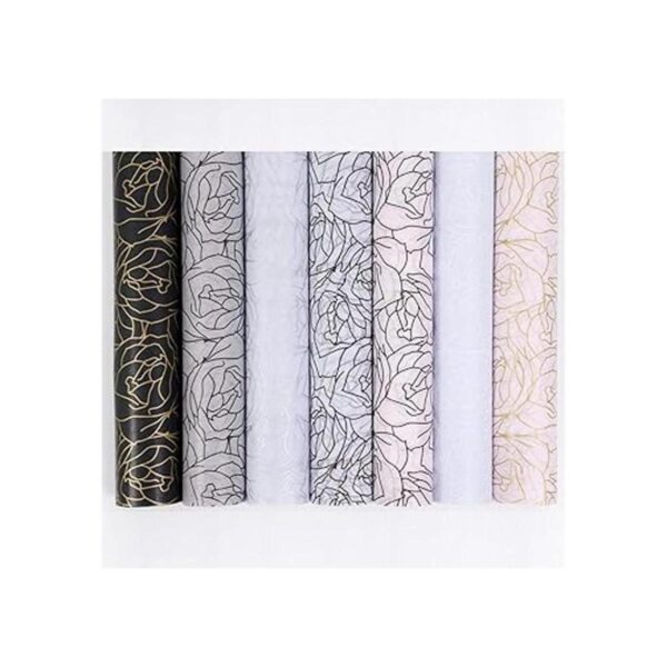Hojas de papel de envoltura de pañuelos de flores