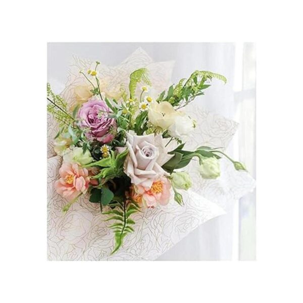 Hojas de papel de envoltura de pañuelos de flores