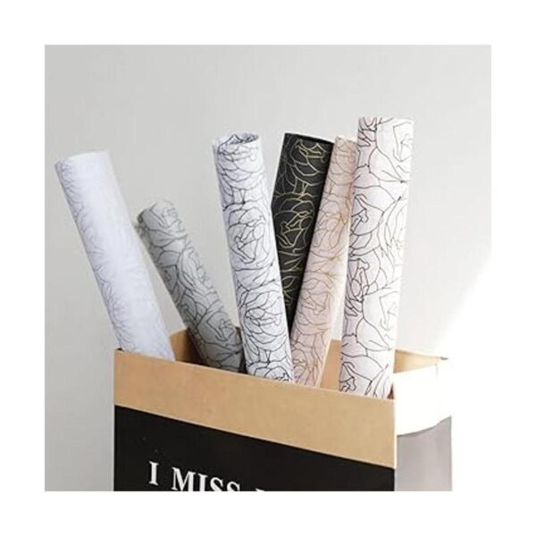 Hojas de papel de envoltura de pañuelos de flores