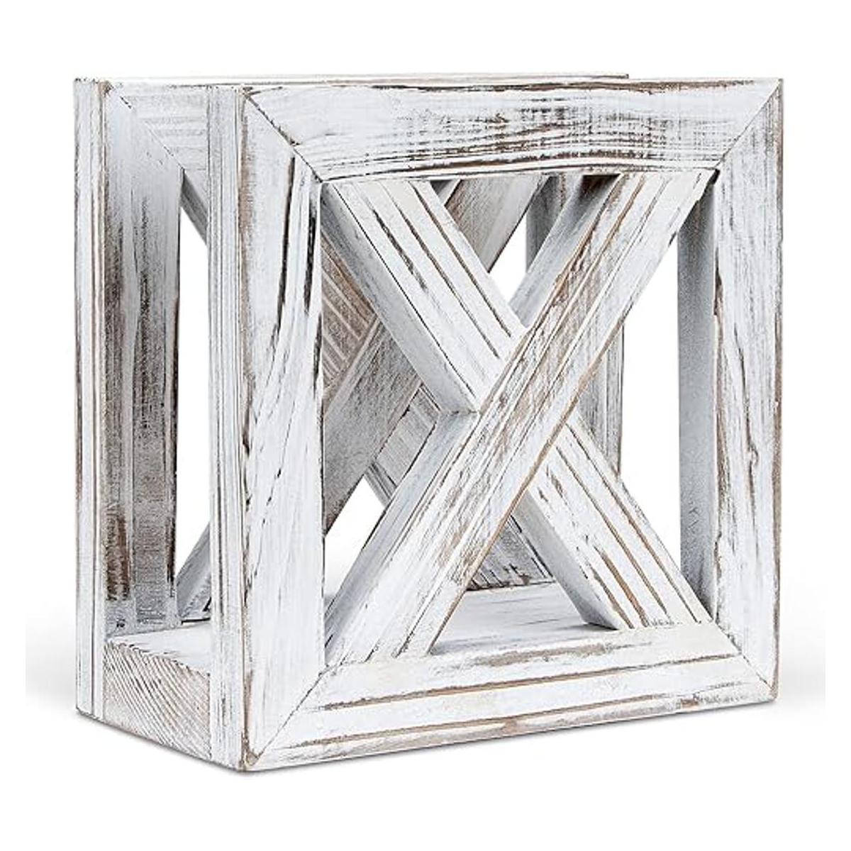 PUERSI Servilletero de madera para mesas decoración