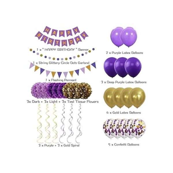 Los suministros de decoración de cumpleaños de color_3