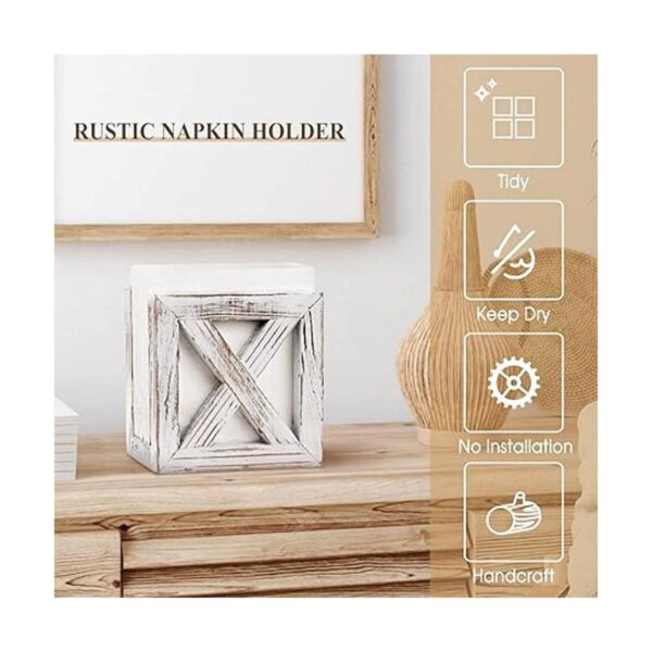 PUERSI Servilletero de madera para mesas decoración_5