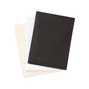 Hallmark Papel de seda a granel blanco negro y marfil