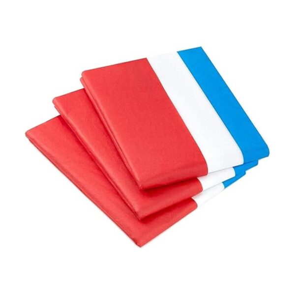 Hallmark Papel de seda a granel rojo blanco y azul para
