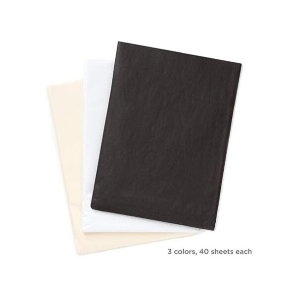 Hallmark Papel de seda a granel blanco negro y marfil