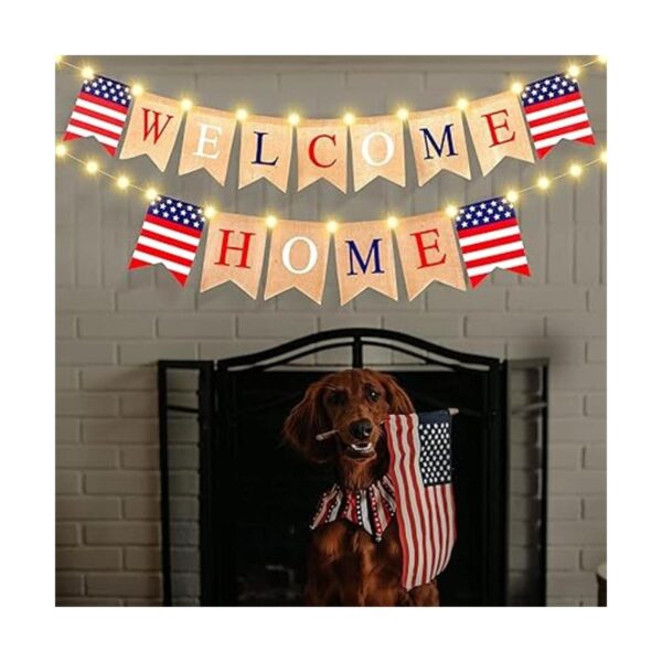 Decoración de pancarta de bienvenida para el hogar con