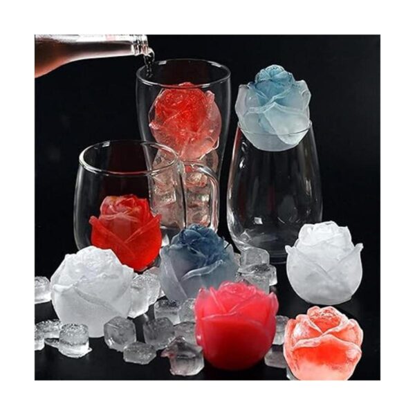 MEMOVAN Molde de jabón de silicona de flores 3D 4 piezas_5
