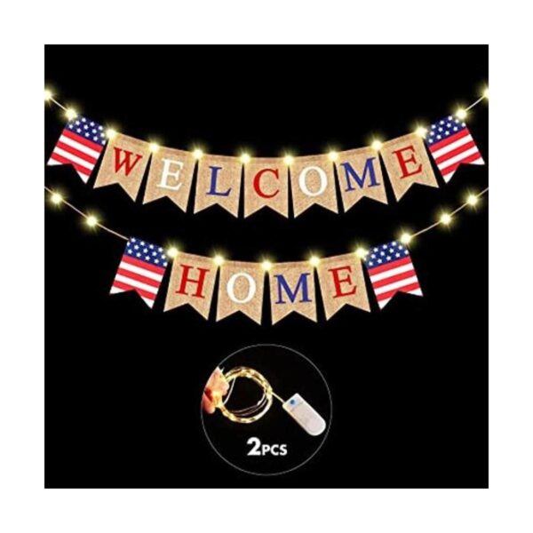 Decoración de pancarta de bienvenida para el hogar con