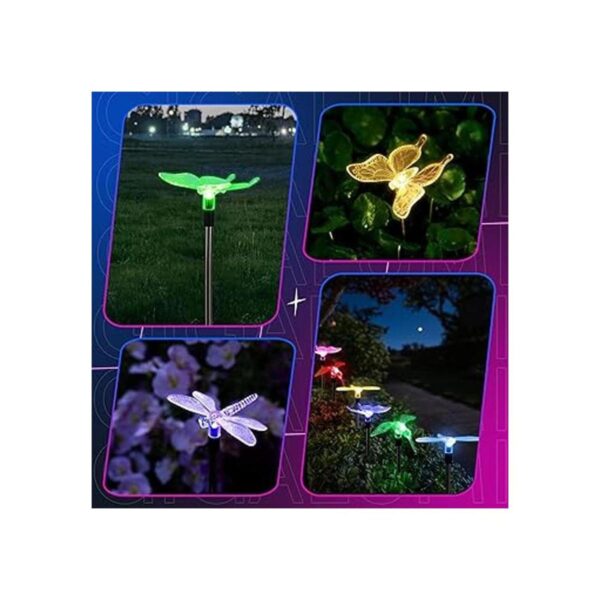 GIGALUMI Luces solares de estaca para jardín paquete de 3_4