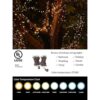 MXTCLM Luces de Navidad marrones 100 bombillas_3