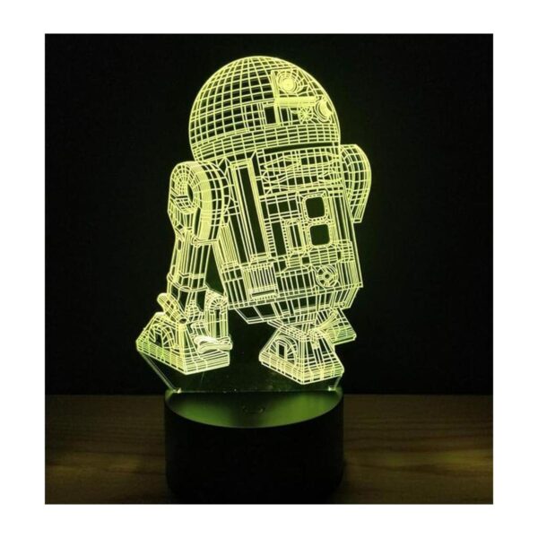Lámpara de escritorio LED con plataforma de ilusión 3D