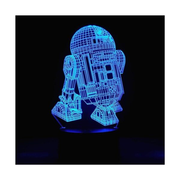 Lámpara de escritorio LED con plataforma de ilusión 3D
