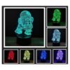 Lámpara de escritorio LED con plataforma de ilusión 3D