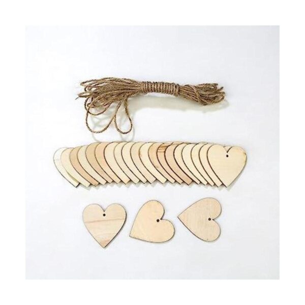 Guzon 100 rebanadas de madera de corazón natural de 2.0_1