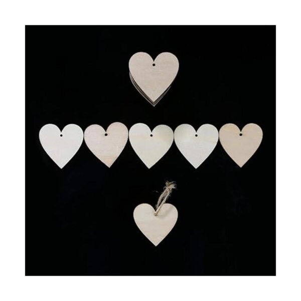 Guzon 100 rebanadas de madera de corazón natural de 2.0_3