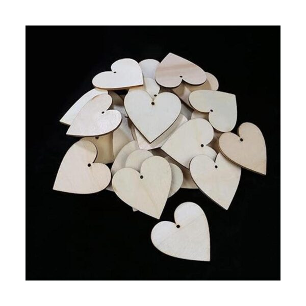 Guzon 100 rebanadas de madera de corazón natural de 2.0_4