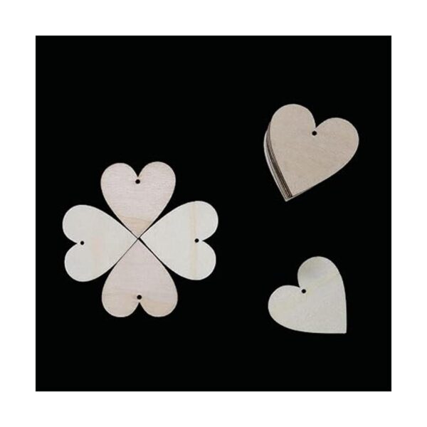 Guzon 100 rebanadas de madera de corazón natural de 2.0_2