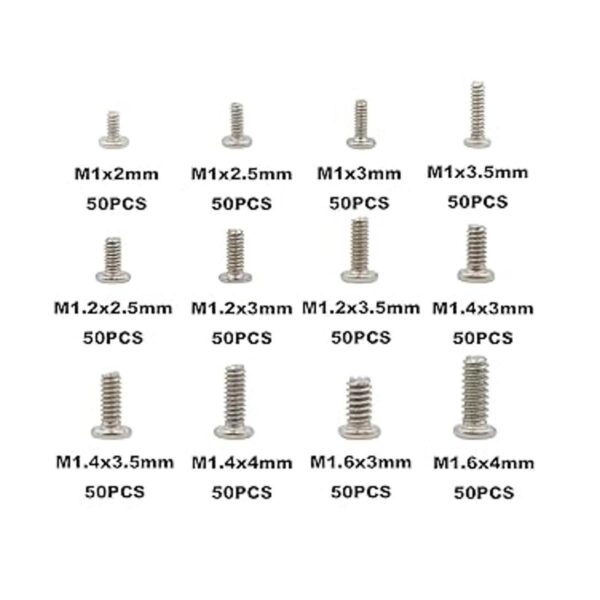 MCMASKE Metric 12 Kinds M1 M1.2 M1.4 M1.6 Kit surtido de_2