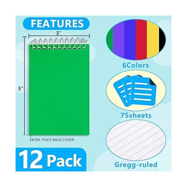 Paquete de 12 cuadernos de notas blocs de notas_2