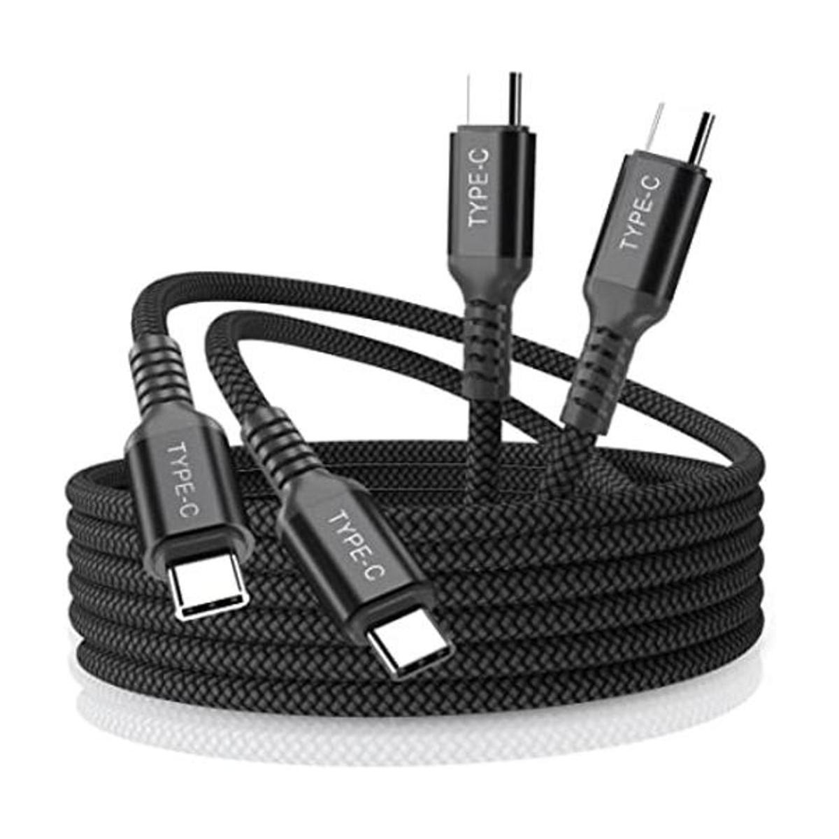 Elebase Cable USB C a tipo C de 100 W de 15 pies paquete