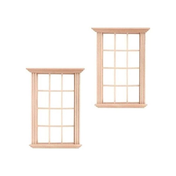 DOITOOL 2pcs 1 12 Escala Casa de Muñecas Ventana Casa de