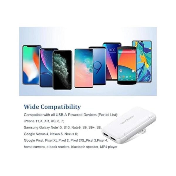 Excgood Enchufe de pared USB cargador de pared plano_3