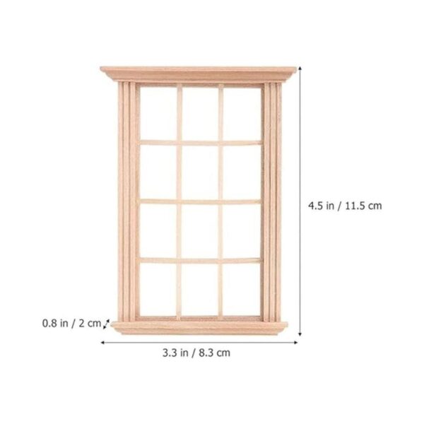 DOITOOL 2pcs 1 12 Escala Casa de Muñecas Ventana Casa de
