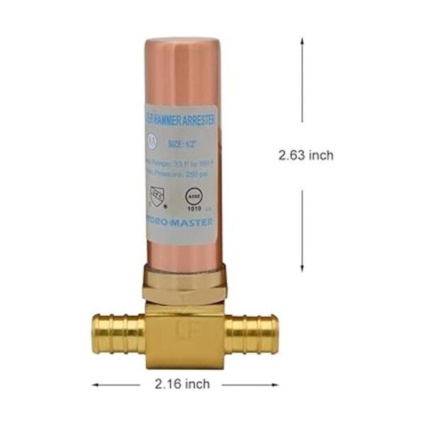 HYDRO MASTER Tee Martillo de agua ArrestorLatón sin_3