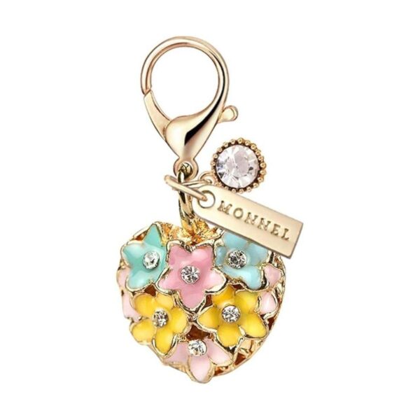Monnel MC141 adorable colgante de corazón de flores de_1