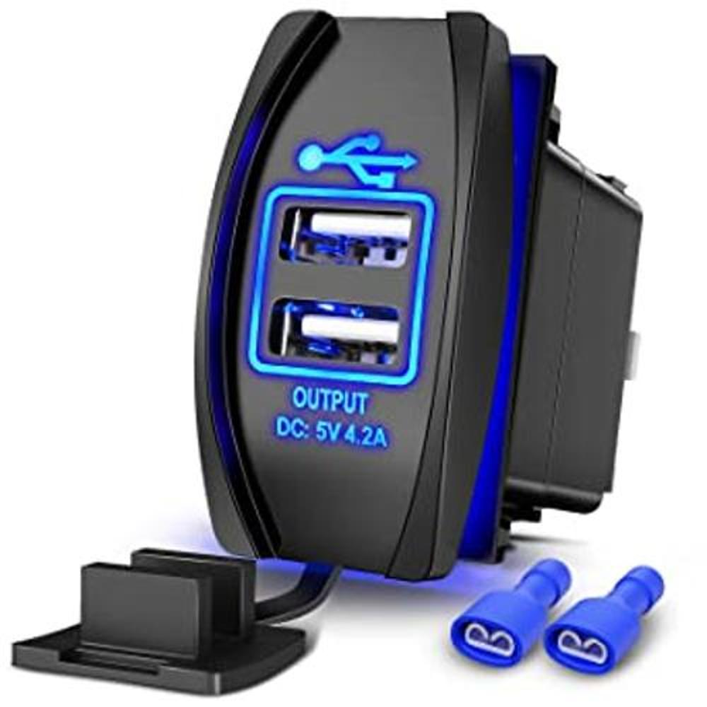 Nilight Cargador USB dual de 4.2 A con interruptor