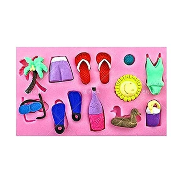 Gulinaza Summer Holiday Theme Tiny molde de silicona para