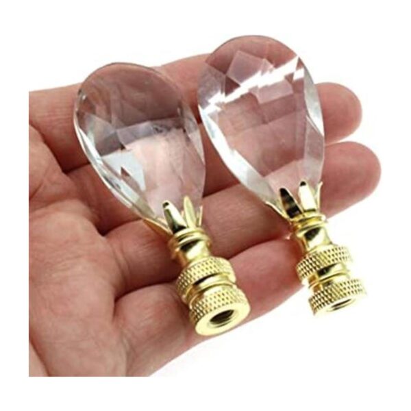 OZXNO Juego de 2 pomos de cristal transparente para_1