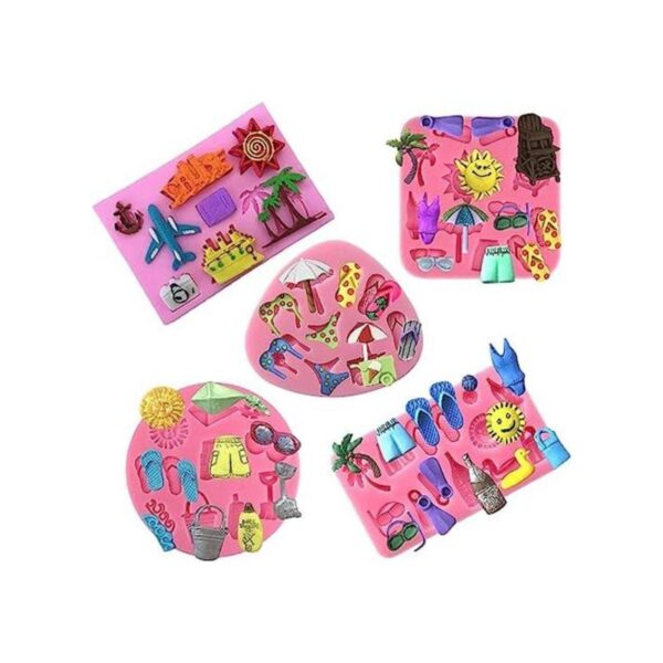 Gulinaza Summer Holiday Theme Tiny molde de silicona para
