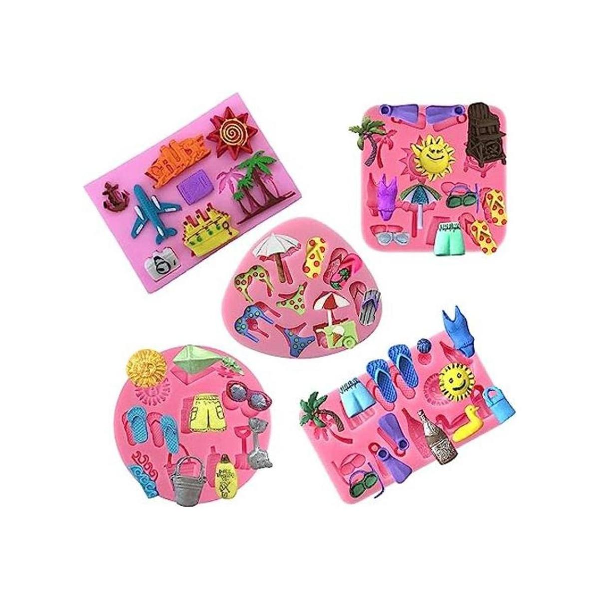 Gulinaza Summer Holiday Theme Tiny molde de silicona para