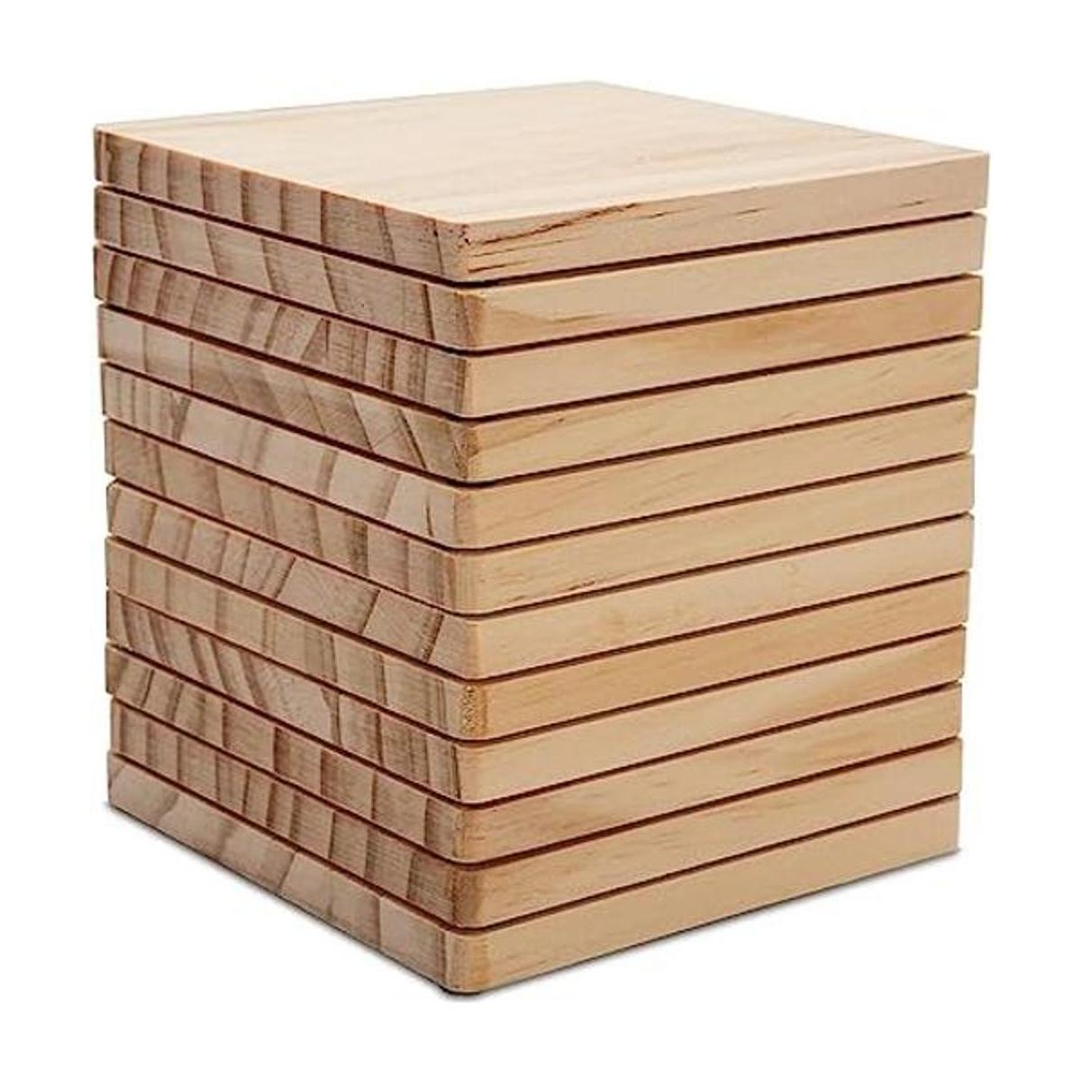 GOH DODD Paquete de 12 posavasos de madera sin terminar