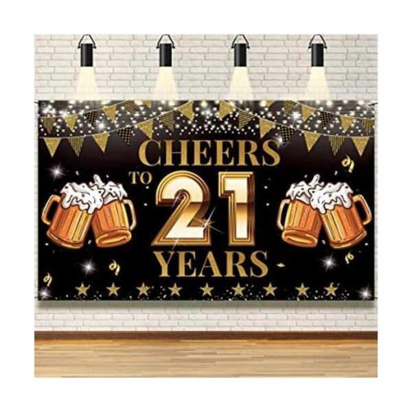 Decoraciones de cumpleaños número 21 para él pancarta de_1