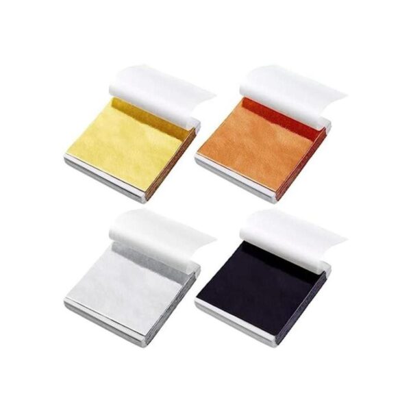 400 hojas de papel de hoja de oro metálico de imitación de