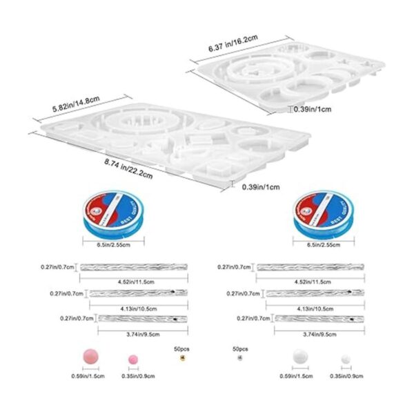 Juego de 2 moldes de resina de campanillas de viento