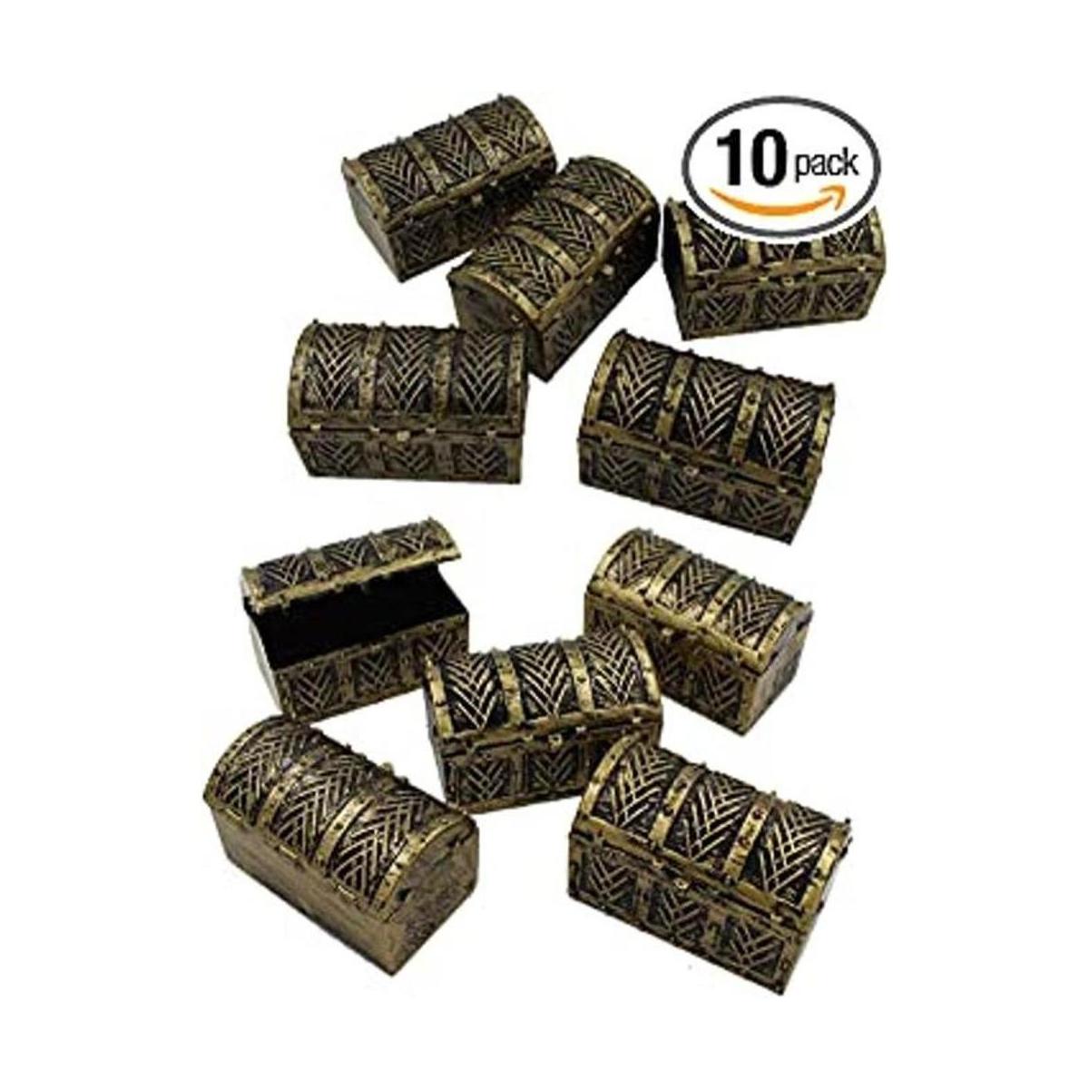 Cofres de tesoro pirata 10 piezas vintage pirata caja de